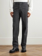 Nili Lotan - Carsen Straight-Leg Cotton-Blend Twill Trousers - Gray