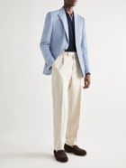 Dolce & Gabbana - Slim-Fit Unstructured Cotton and Silk-Blend Twill Blazer - Blue