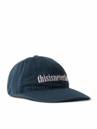 thisisneverthat - Double Stitch Onyx Logo-Embroidered Cotton-Twill Baseball Cap