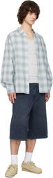 Solid Homme Gray Faded Denim Shorts