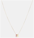 Persée 18kt gold necklace with enamel
