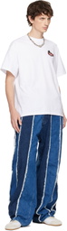 Charles Jeffrey LOVERBOY Blue Clash of Clans Edition Frayed Stripe Jeans