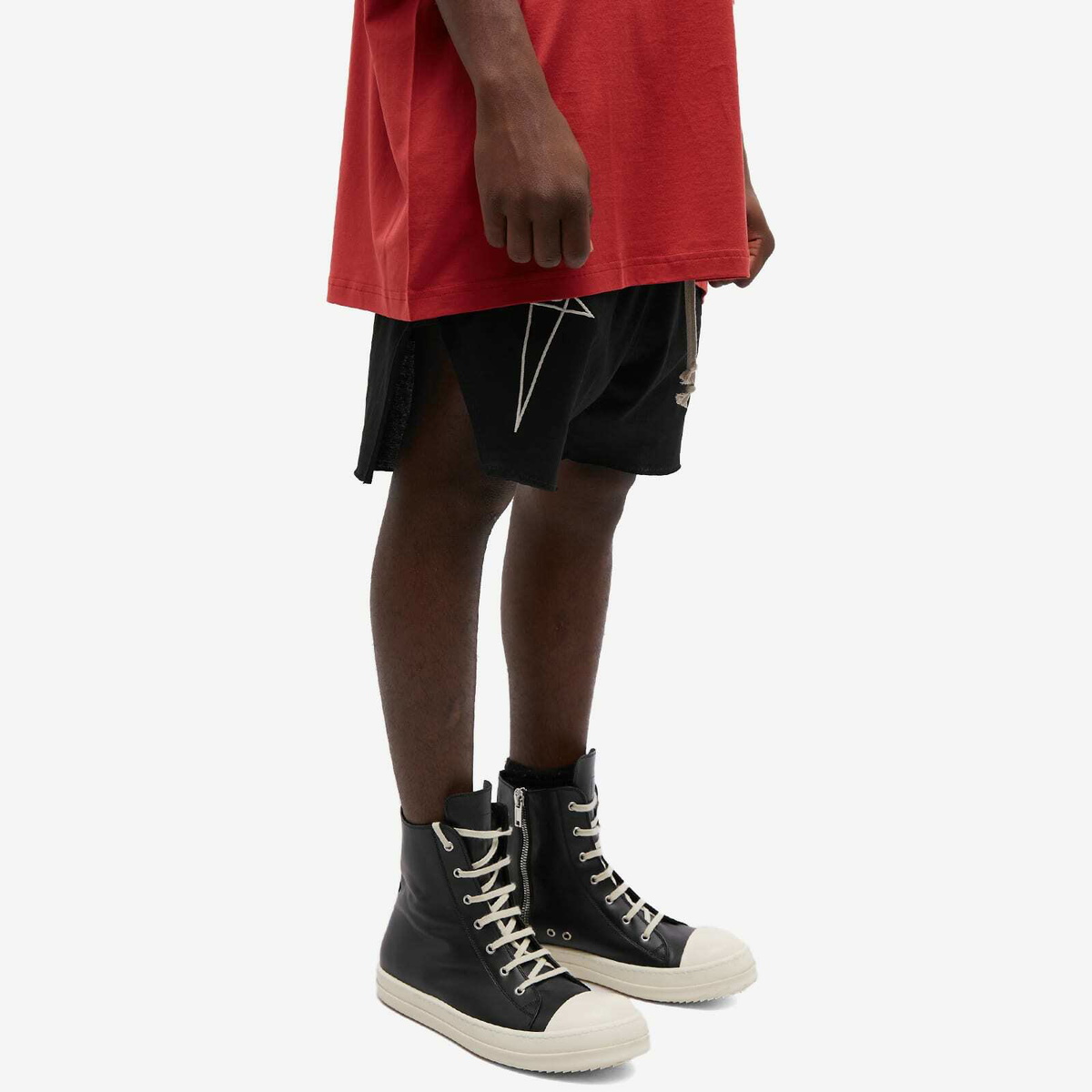 Rick Owens x Champion Beveled Pods Short in Black Rick Owens