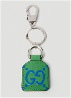 Gucci - GG Leather Key Chain in Green