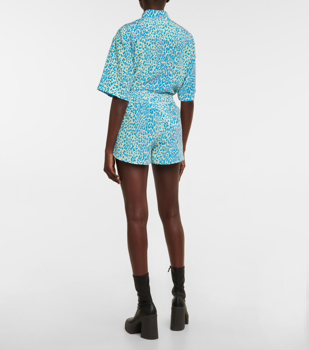 Stella McCartney Grey Shark Fin Spike Shorts main image 0