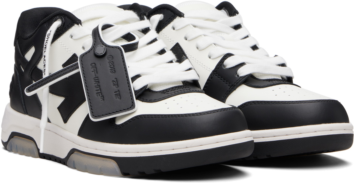 Off-White White & Black Out Of Office Calf Leather Sneakers
