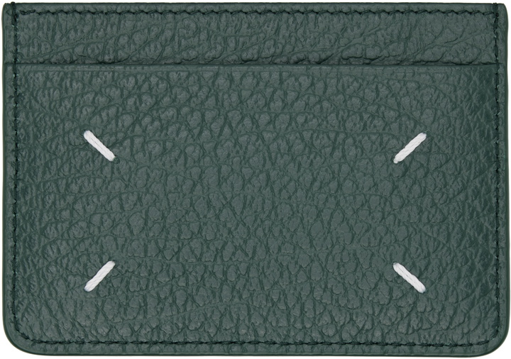 Photo: Maison Margiela Green Four Stitches Card Holder