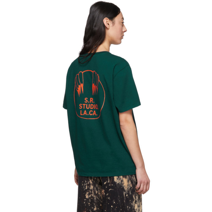 S.R. STUDIO. LA. CA. Green and Orange Vampire Sunrise T-Shirt