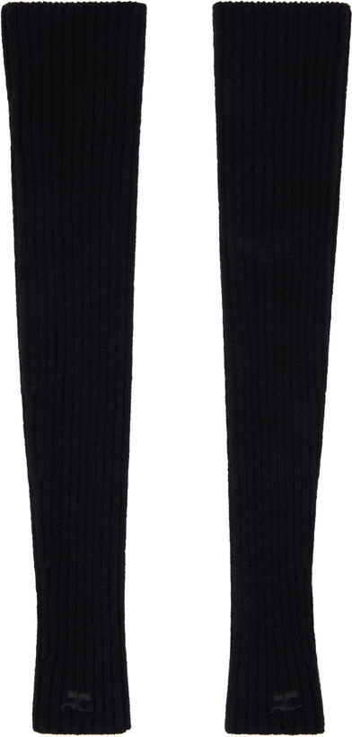 Photo: Courrèges Black Ribbed Wool Arm Warmers