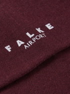 FALKE - Airport Virgin Wool-Blend Socks - Burgundy