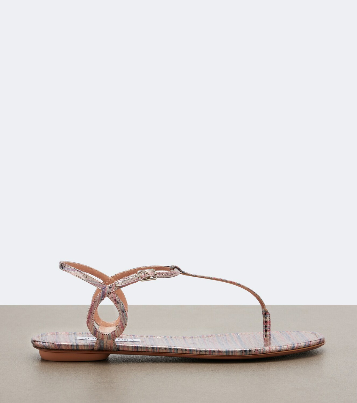 Aquazzura Almost Bare striped leather thong sandals