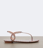 Aquazzura Almost Bare striped leather thong sandals