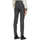 Husbands Grey Fresco Tapered High-Waisted Trousers
