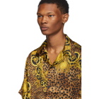 Versace Jeans Couture Black and Gold Baroque Shirt