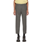AMI Alexandre Mattiussi Grey and Black Cropped Trousers