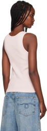 Maison Kitsuné Pink Baby Fox Patch Ribbed Tank Top