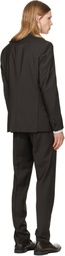 BOSS Brown Two-Piece Slim-Fit Wool Suit