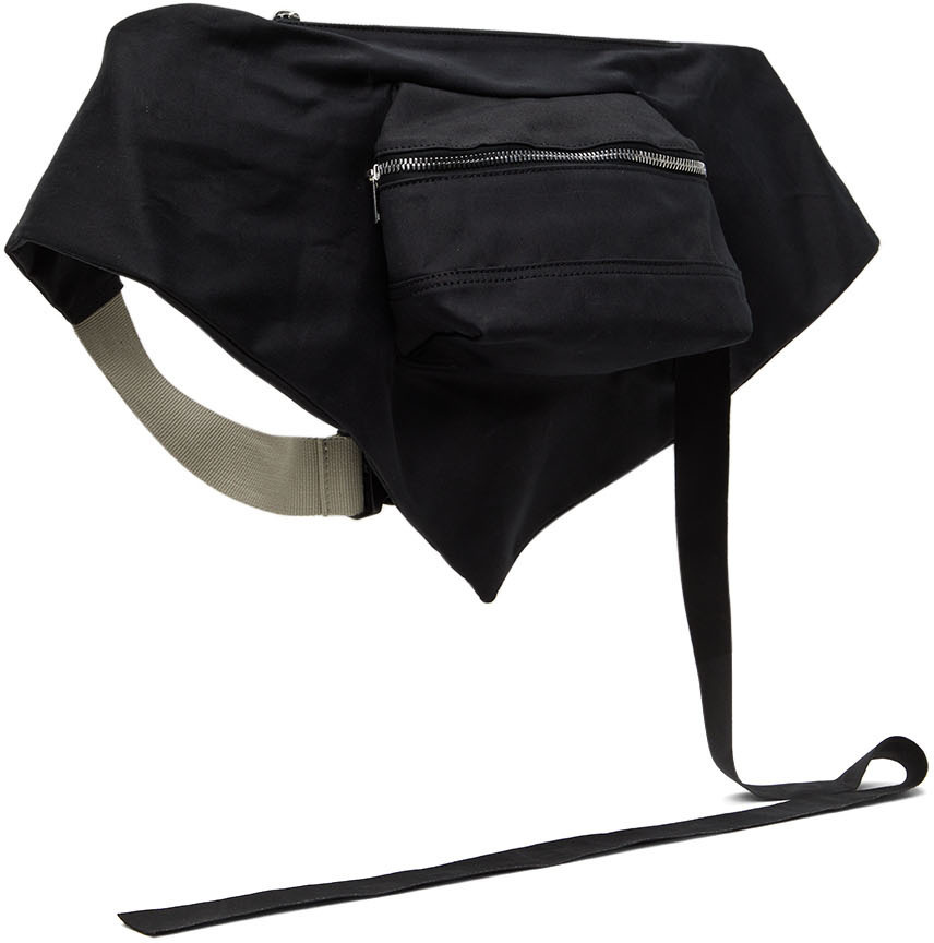 Rick Owens Drkshdw Black Oyster Crossbody Pouch Rick Owens Drkshdw