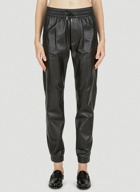Tapered Leather Pants in Black