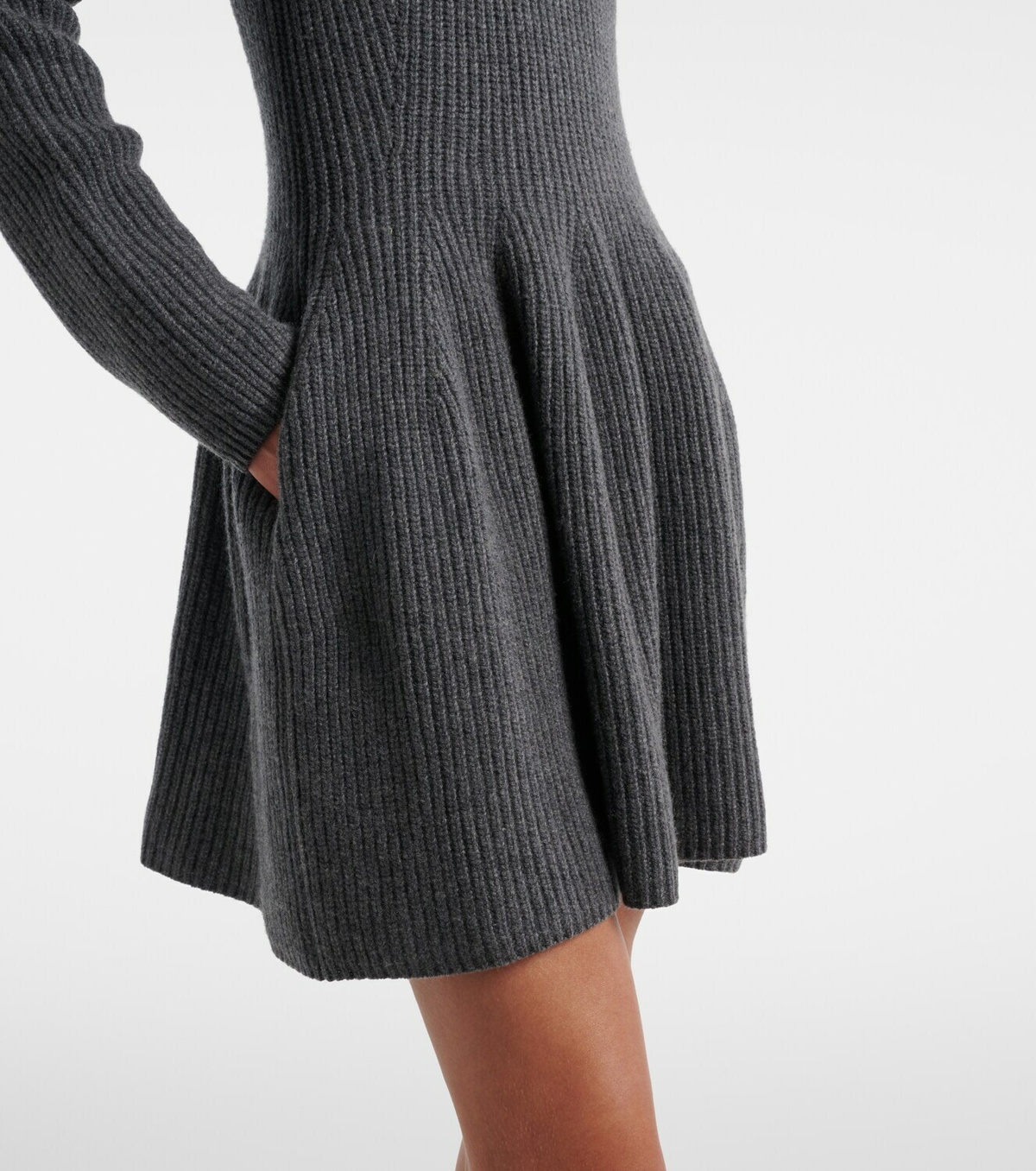 Magda Butrym Ribbed-knit cashmere minidress