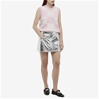 Stine Goya Women's Casey Crinkled Mini Skirt in Silver