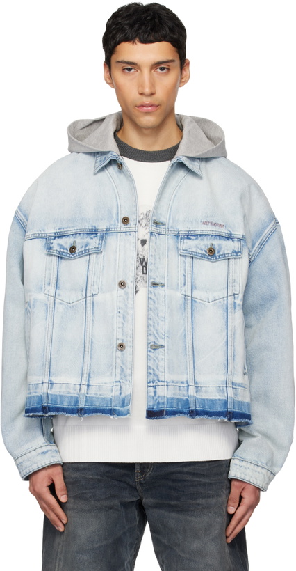 Photo: We11done Blue Layered Denim Jacket