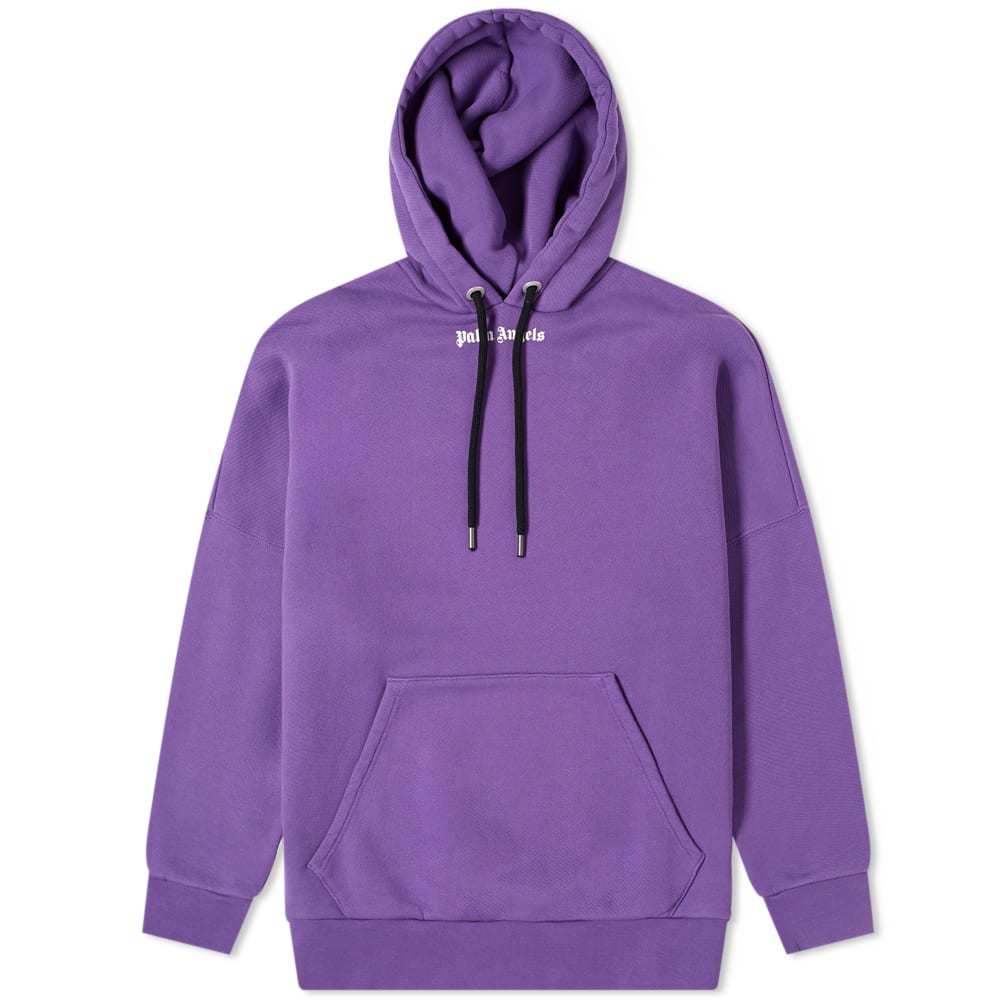 Palm Angels Aspen Heart Sprayed Logo Hoodie Black/White/Purple