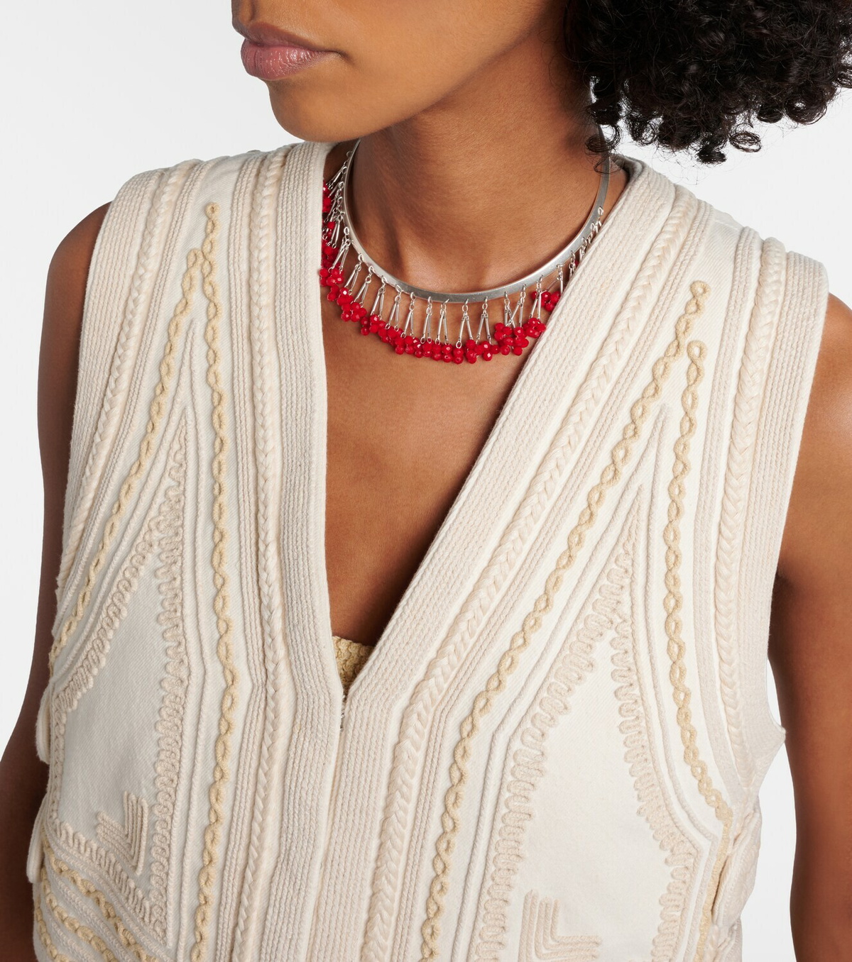 Isabel Marant Blerina embroidered cotton vest