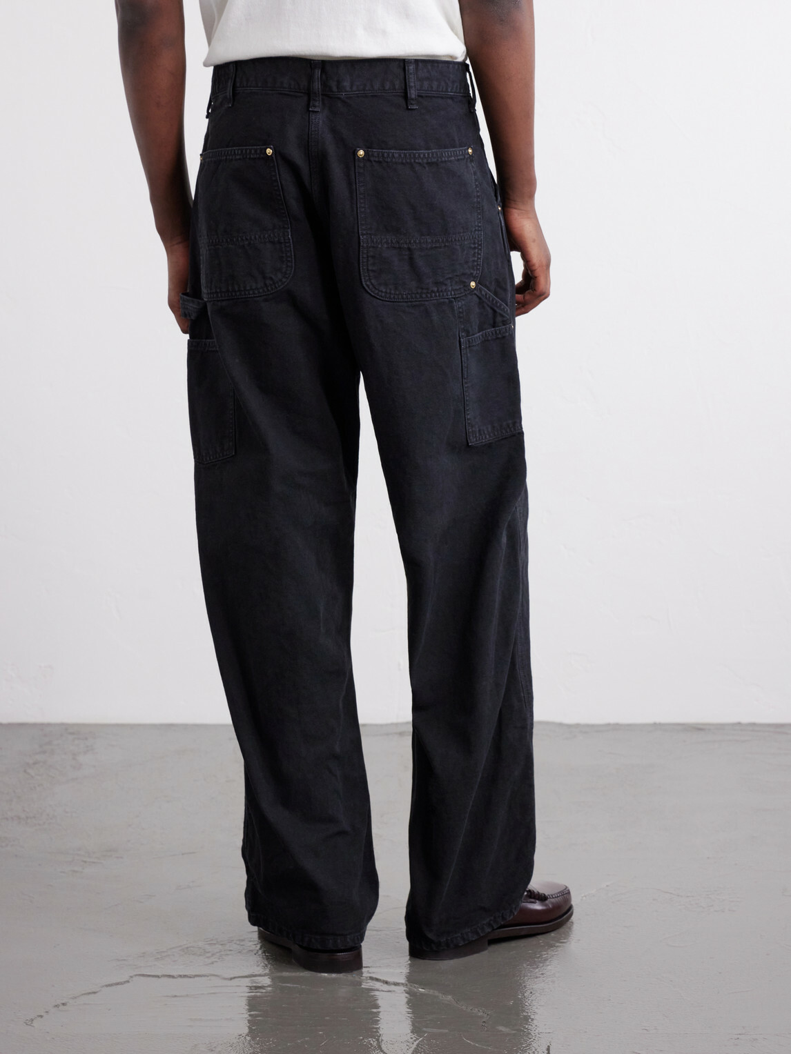 OrSlow - Oxford Painter Straight-Leg Cotton-Twill Trousers - Black