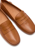 Tods Gommino Leather Loafers Tan