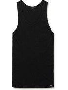 TOM FORD - Ribbed Cotton and Modal-Blend Tank Top - Black