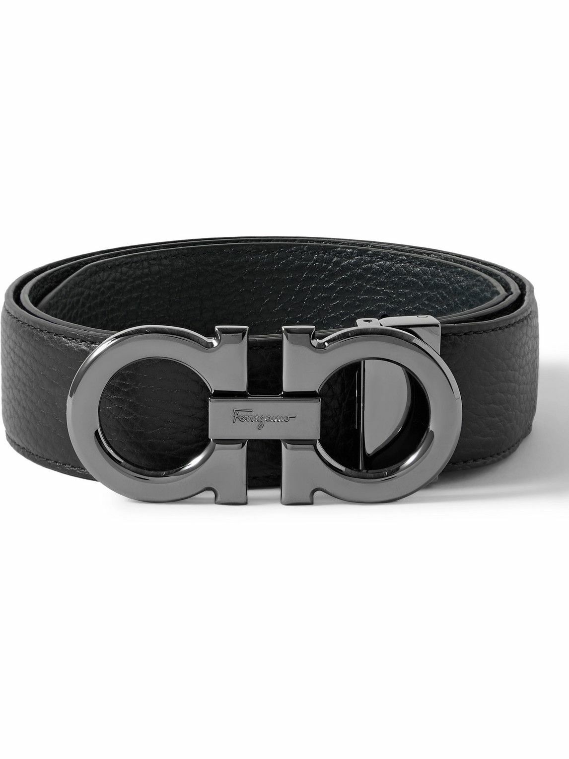 ferragamo belt black gold