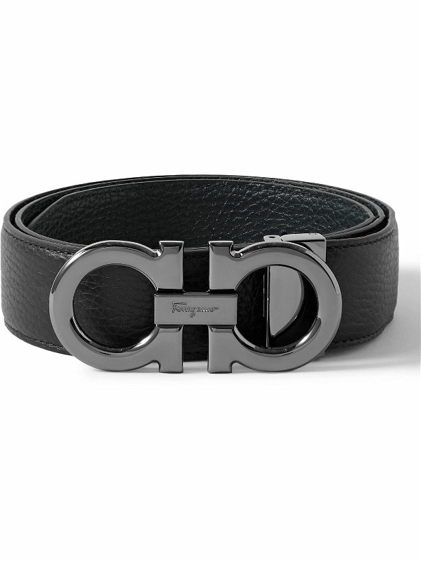 Photo: FERRAGAMO - 3.5cm Full-Grain Leather Belt - Black