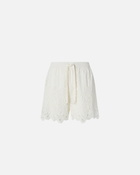 Pinko Macramé Shorts With Openwork Snow White