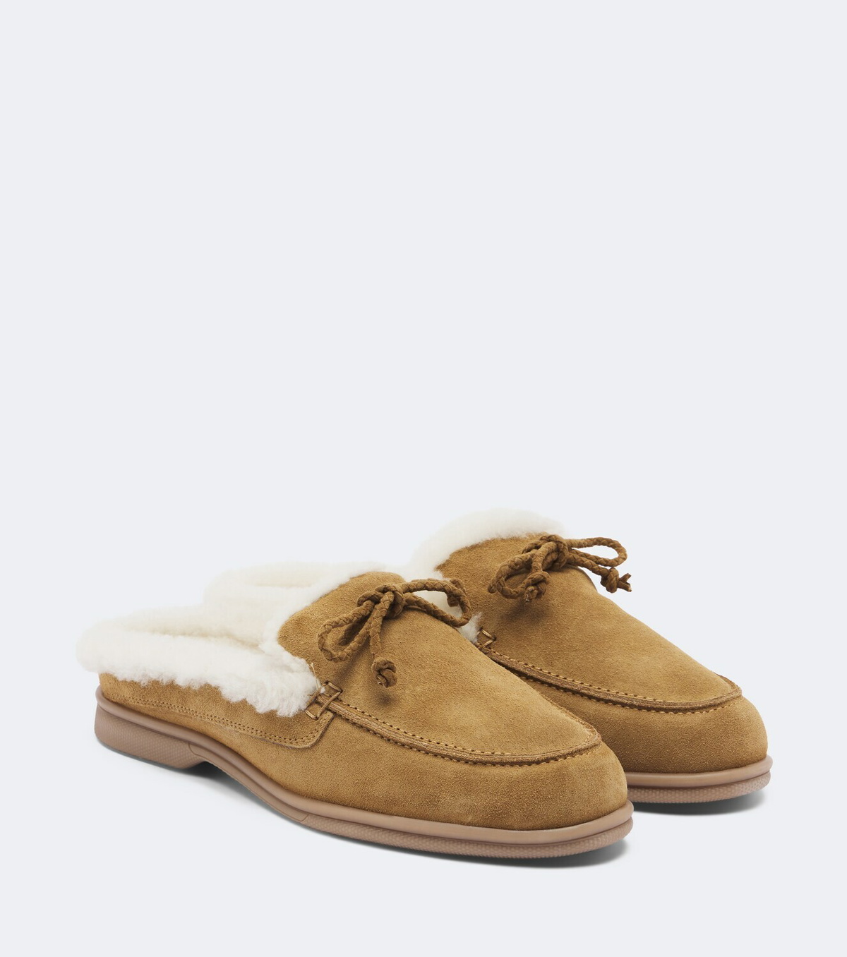 Yves Salomon Shearling-lined suede mules