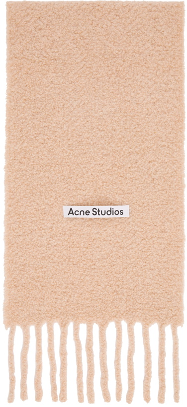 Photo: Acne Studios Pink Large Boucle Scarf