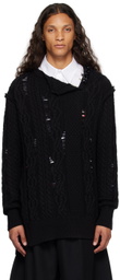 Simone Rocha Black Distressed Sweater