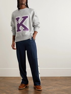 KENZO - Logo-Appliquéd Cotton-Jersey Sweatshirt - Gray