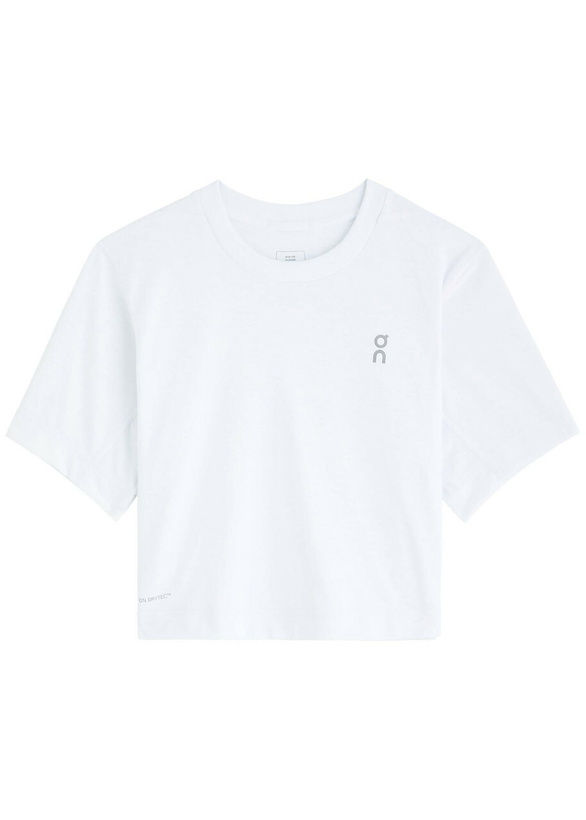 Photo: ON Train-t Logo Cropped Jersey T-shirt White