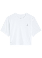 ON Train-t Logo Cropped Jersey T-shirt White