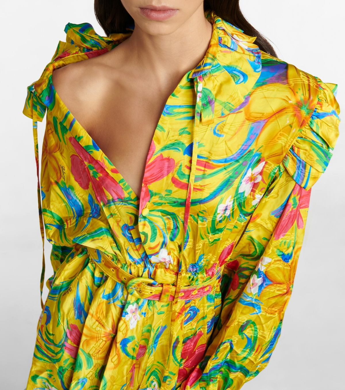 balenciaga floral dress