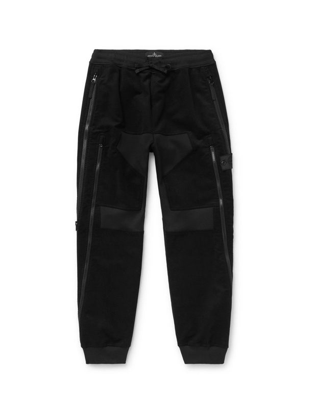 Photo: Stone Island Shadow Project - Panelled Stretch Cotton-Moleskin and Shell Trousers - Black