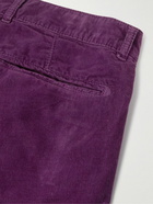 Massimo Alba - Straight-Leg Cotton-Corduroy Trousers - Purple