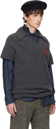 Vivienne Westwood Gray Logo Sweater Vest