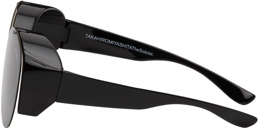 TAKAHIROMIYASHITA TheSoloist. Black Oval Sunglasses ...