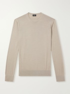 Zegna - Cashmere and Silk-Blend Sweater - Brown