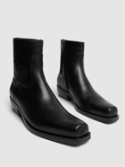 VERSACE Leather Ankle Boots