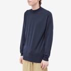 John Smedley Men's Harcourt Mock Neck Knit in Midnight