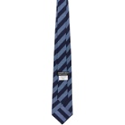 Comme des Garcons Homme Deux Blue Silk Stripe Tie