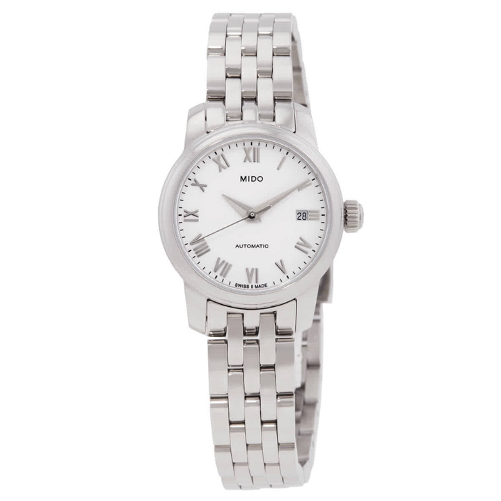Photo: Mido Baroncelli Automatic White Dial Ladies Watch M0390071101300